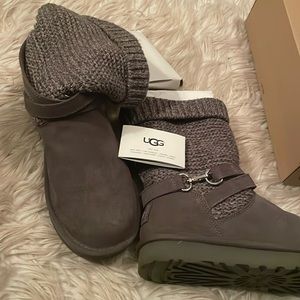 NEW UGG PURL STRAP WOMEN'S BOOT CHARCOAL